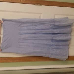 Cottage Core Blue flowing Banana Republic maxi skirt, size 14